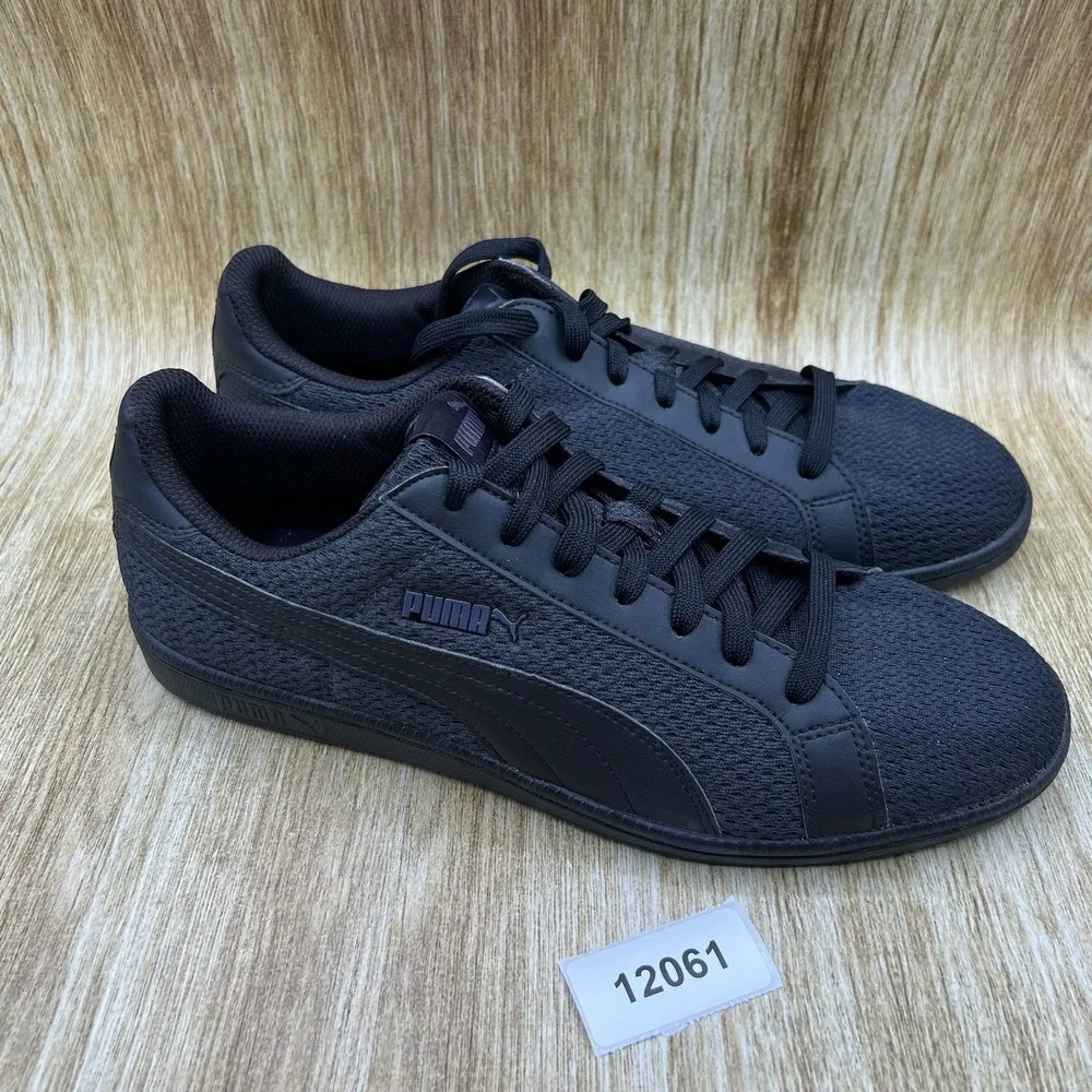 Puma Smash Knit C Men's Size 11 Black Knit Sneakers Low Top Athletic 365458-03
